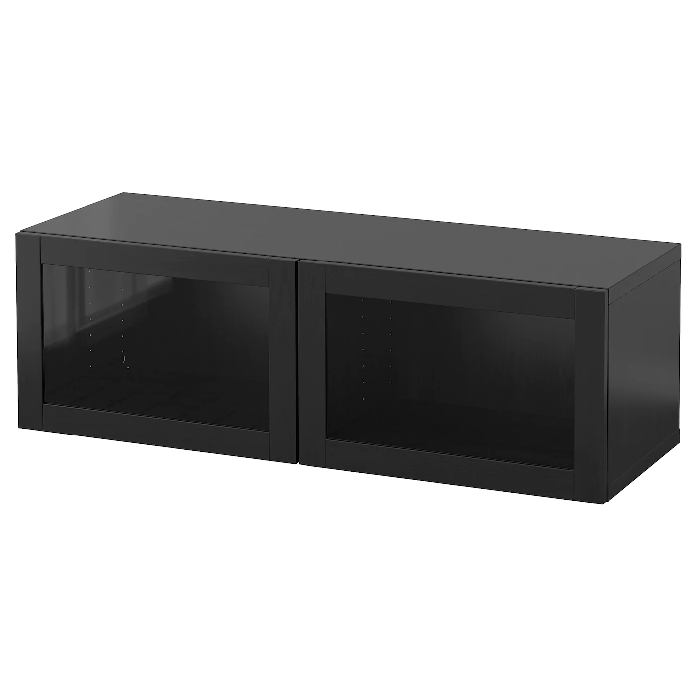 IKEA BESTÅ Wallmounted Cabinet Combination Blackbrown/Sindvik 47 1/4x16 1/2x15 "