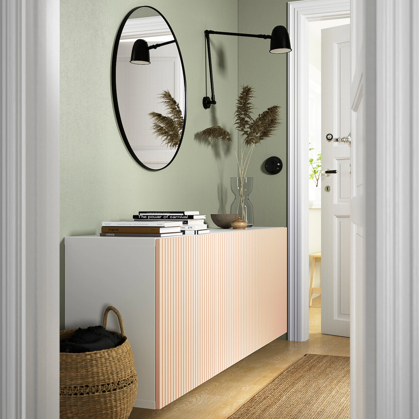 IKEA BESTÅ Wallmounted Cabinet Combination White/Björköviken Birch Veneer 70 7/8x16 1/2x25 1/4 " Blackbrown/kallviken Concrete Effect 6 IKEA BESTÅ Wallmounted Cabinet Combination White/Björköviken Birch Veneer 70 7/8x16 1/2x25 1/4 " Blackbrown/kallviken Concrete Effect - Image 4