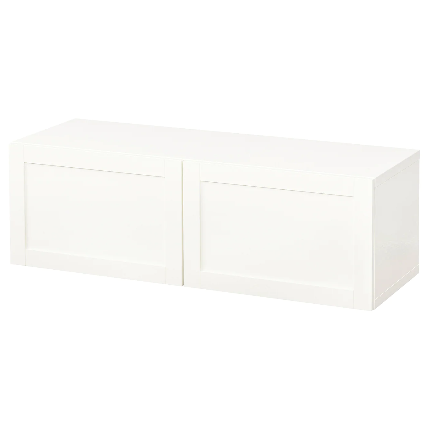 IKEA BESTÅ Wallmounted Cabinet Combination White/Hanviken White 47 1/4x16 1/2x15 " White Hedeviken/oak Veneer