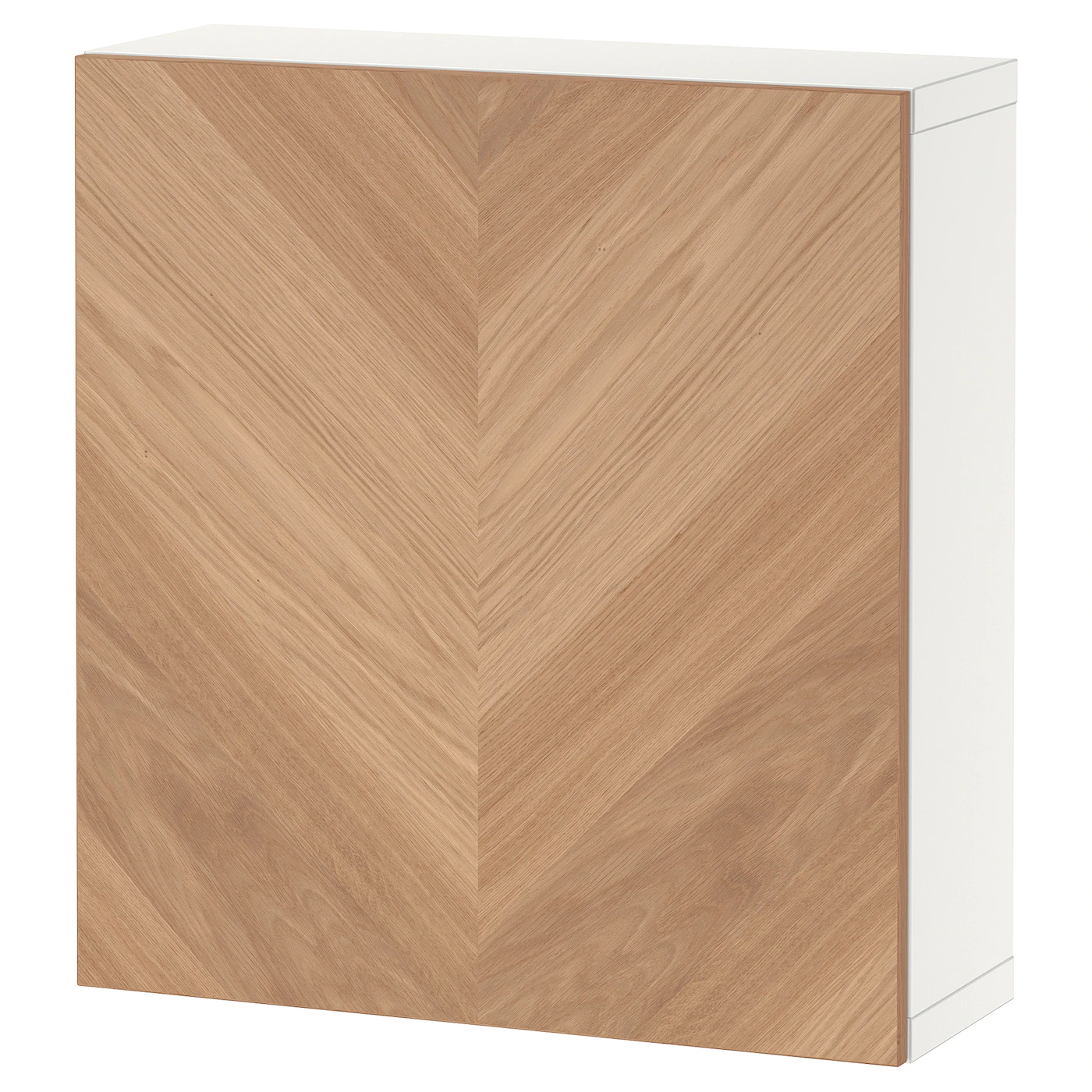 IKEA BESTÅ Wallmounted Cabinet Combination White/Hedeviken Oak Veneer 23 5/8x8 5/8x25 1/4 " White/hanviken White