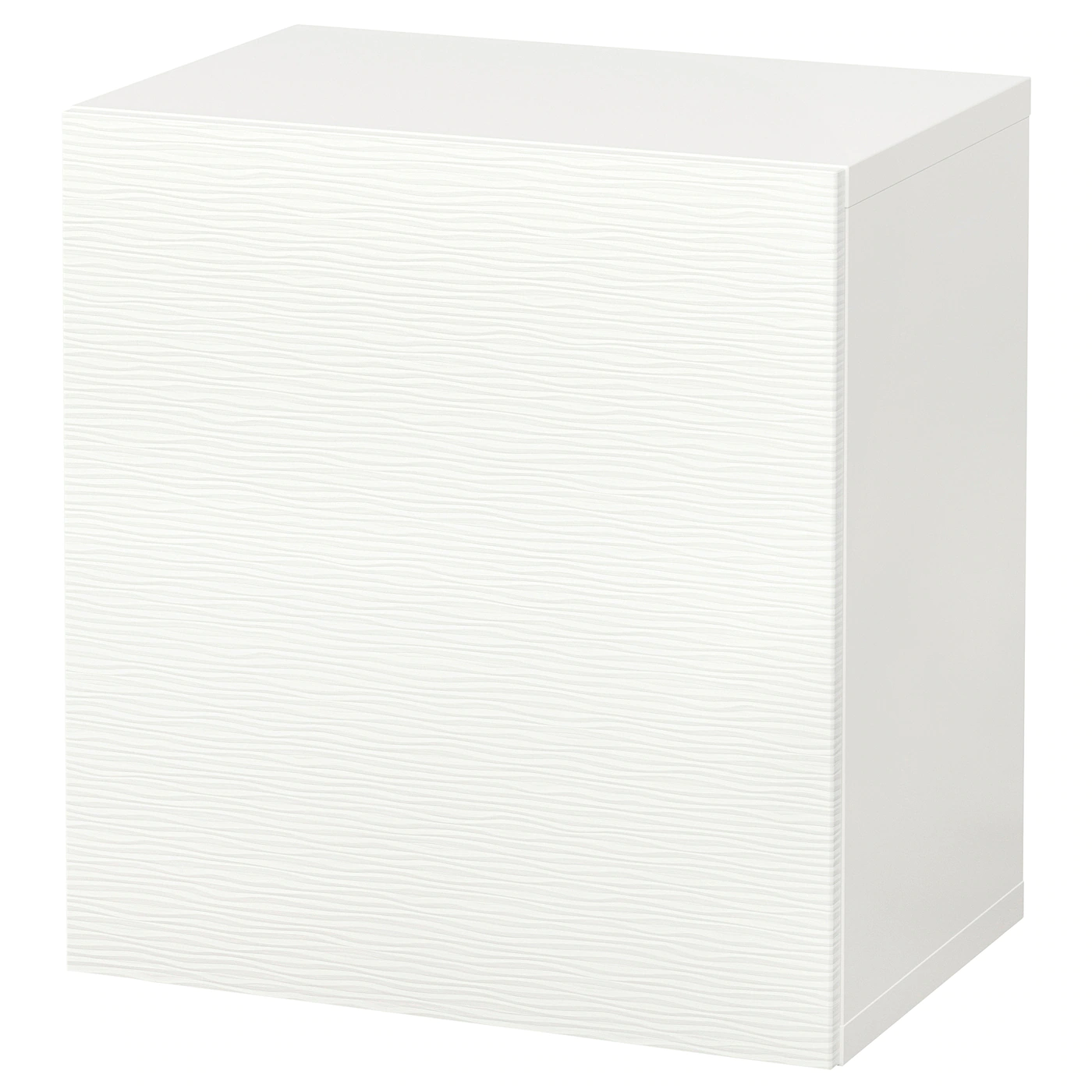 IKEA BESTÅ Wallmounted Cabinet Combination White/Laxviken White 23 5/8x16 1/2x25 1/4 " Highgloss/black/selsviken