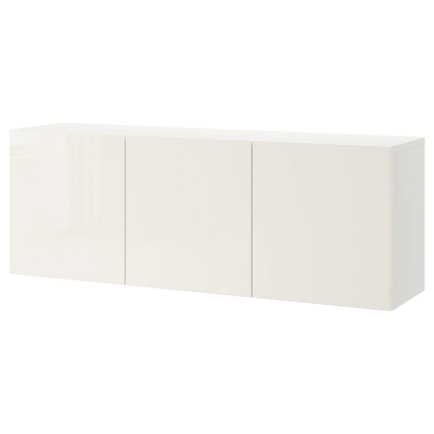 IKEA BESTÅ Wallmounted Cabinet Combination White/Selsviken Highgloss/white 70 7/8x16 1/2x25 1/4 " Blackbrown/kallviken Concrete Effect