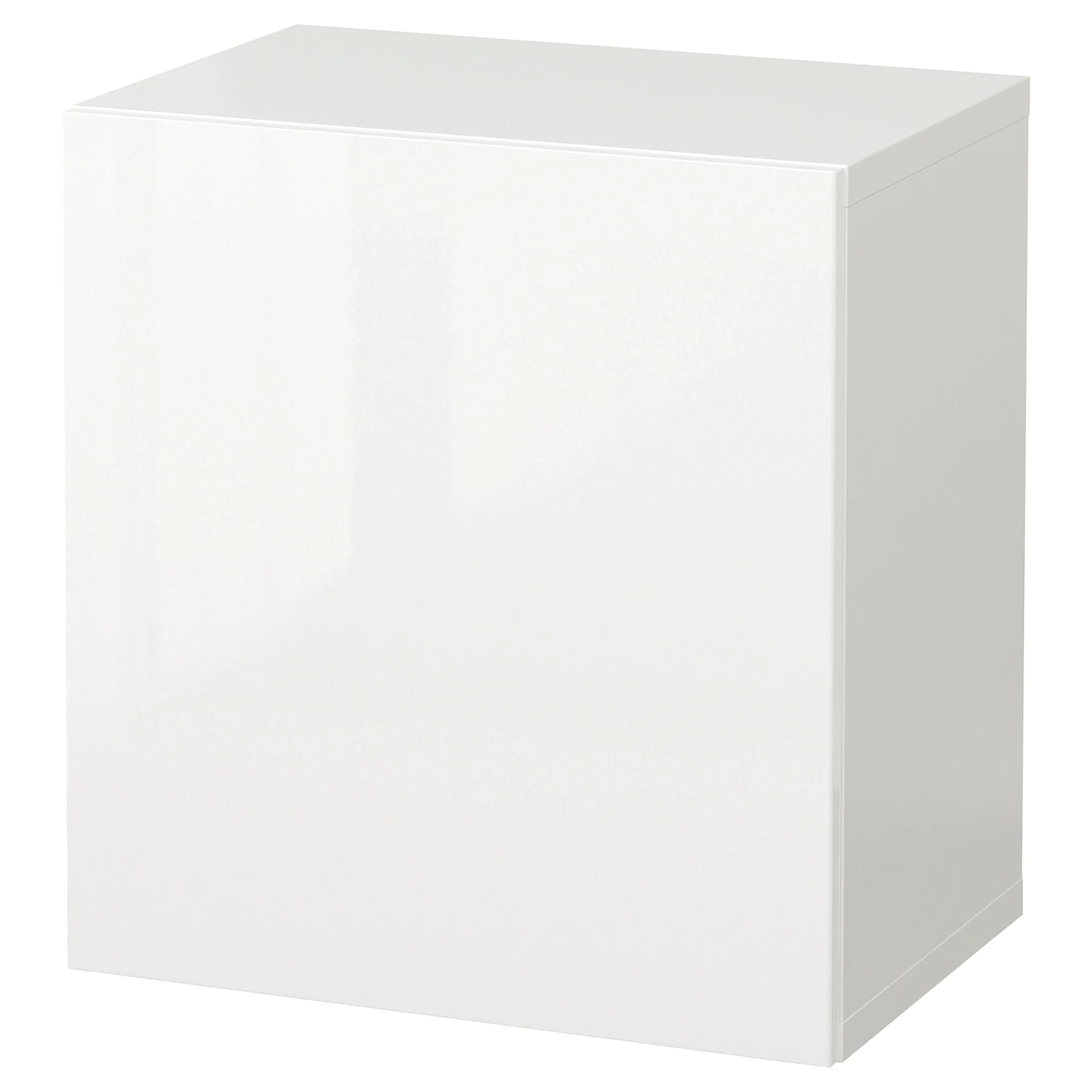 IKEA BESTÅ Wallmounted Cabinet Combination White/Selsviken White 23 5/8x16 1/2x25 1/4 " Blackbrown/mörtviken Black