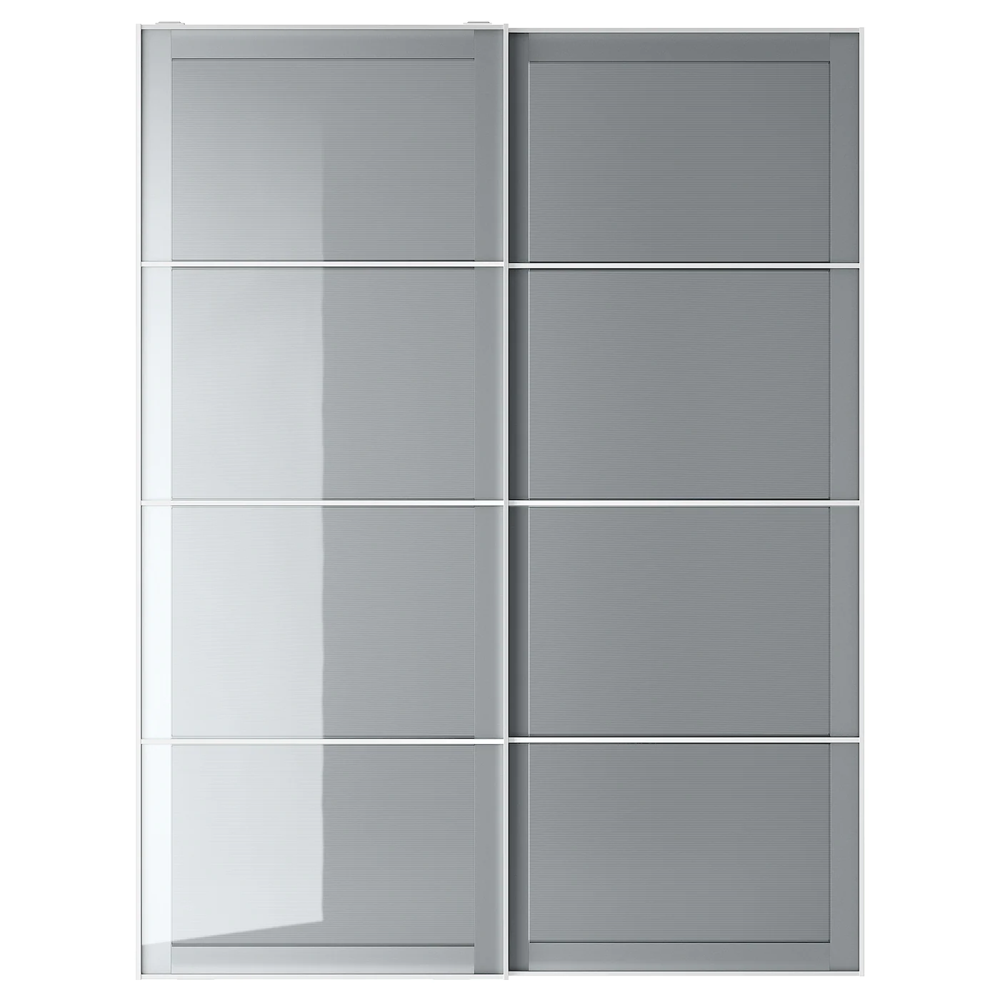 IKEA BJÖRNÖYA Pair Of Sliding Doors Gray Tinted Effect 59x79 1/8 "