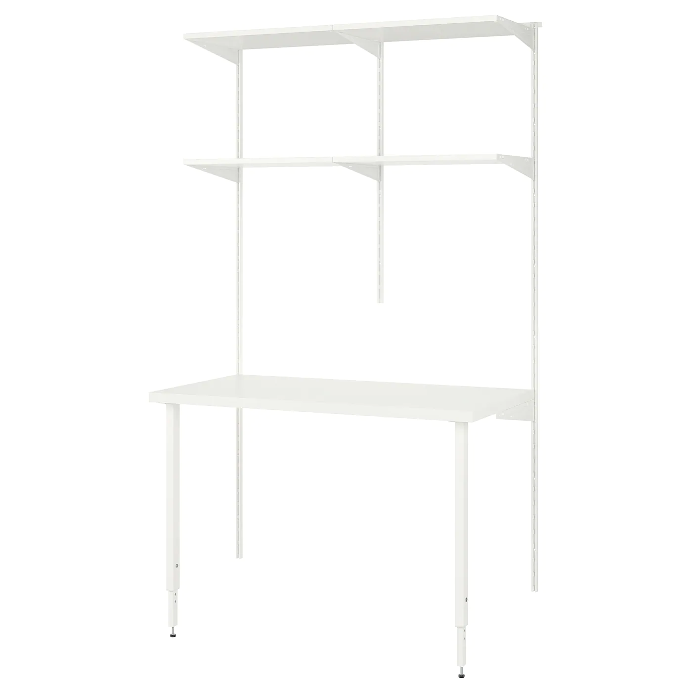 Ikea Storage solution systems Sales 17 IKEA BOAXEL / LAGKAPTEN Shelving Unit With Table Top White 49 1/8x24 3/8x79 "