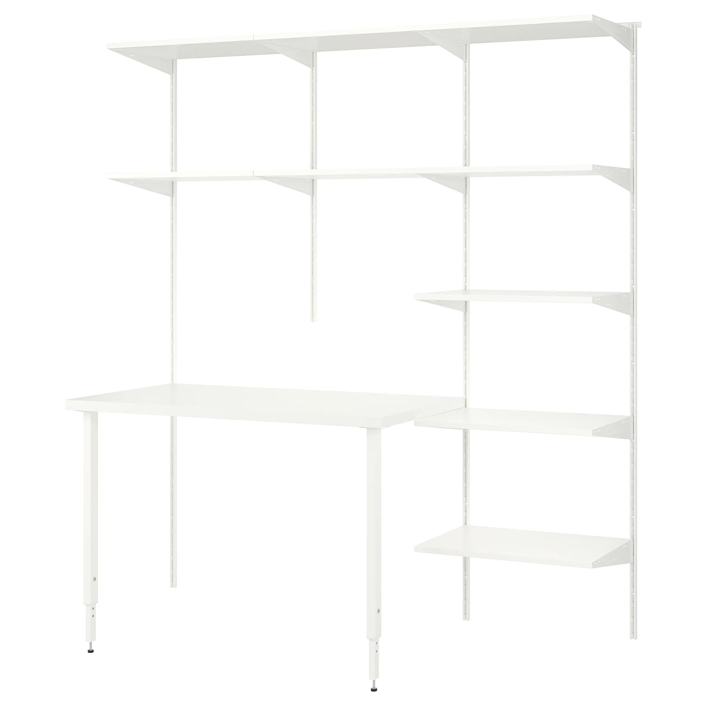 Ikea Storage solution systems Sales 19 IKEA BOAXEL / LAGKAPTEN Shelving Unit With Table Top White 73 5/8x24 3/8x79 "