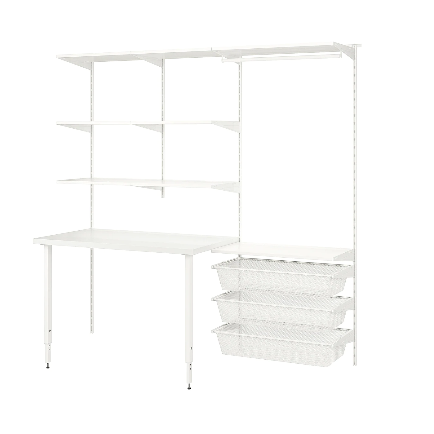 Ikea Storage solution systems Sales 15 IKEA BOAXEL / LAGKAPTEN Wardrobe Combination With Table Top White 81 5/8x24 3/8x79 "