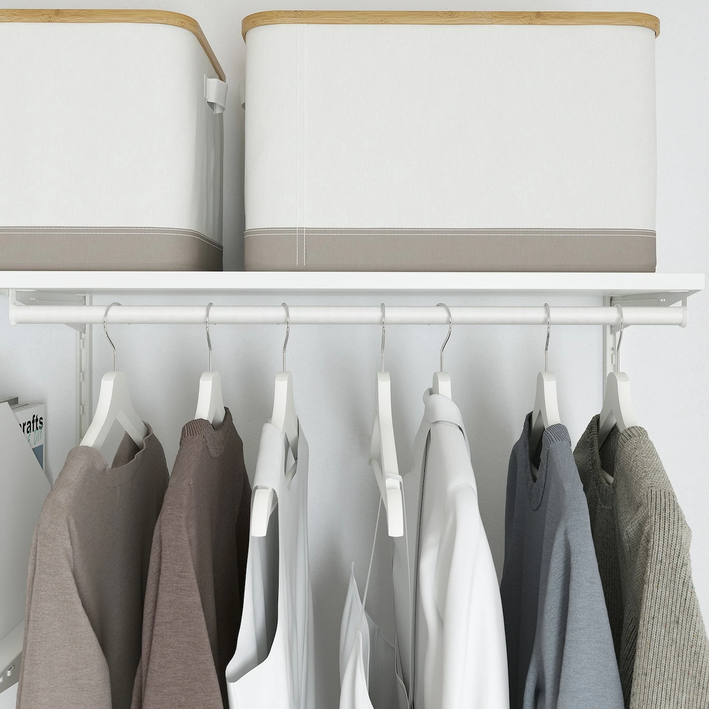 IKEA BOAXEL / LAGKAPTEN Wardrobe Combination With Table Top White 81 5/8x24 3/8x79 " 5 IKEA BOAXEL / LAGKAPTEN Wardrobe Combination With Table Top White 81 5/8x24 3/8x79 " - Image 3