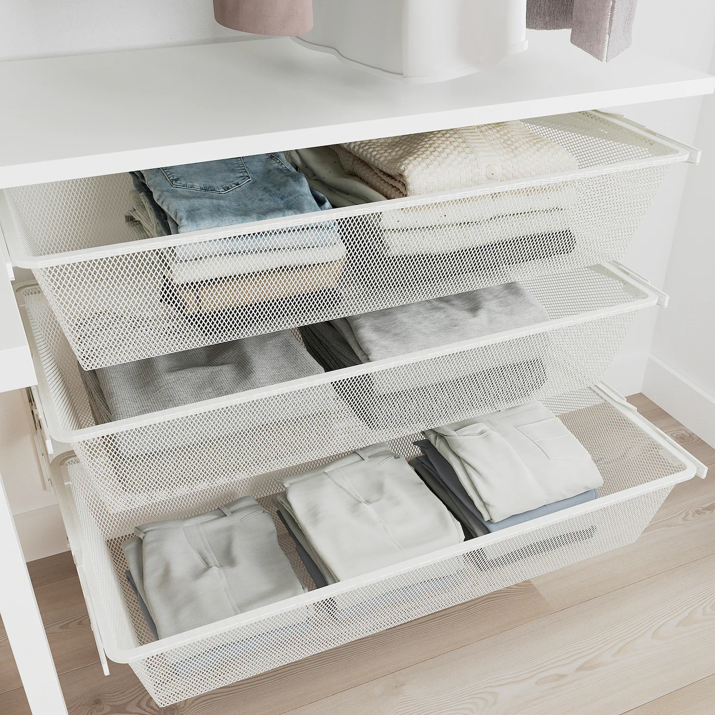 IKEA BOAXEL / LAGKAPTEN Wardrobe Combination With Table Top White 81 5/8x24 3/8x79 " 7 IKEA BOAXEL / LAGKAPTEN Wardrobe Combination With Table Top White 81 5/8x24 3/8x79 " - Image 5