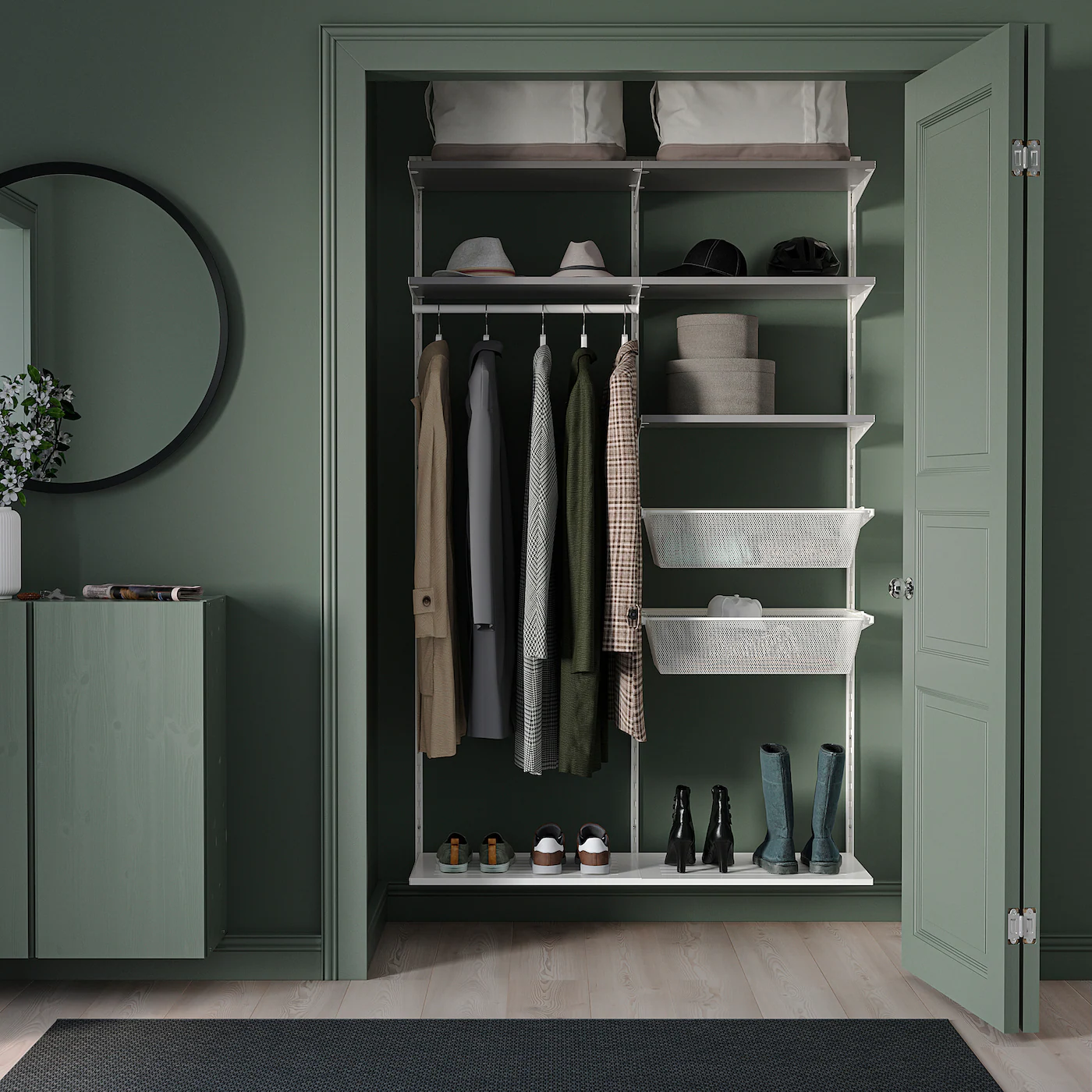 IKEA BOAXEL Wardrobe Combination White/gray 49 1/8x15 3/4x79 " 5 IKEA BOAXEL Wardrobe Combination White/gray 49 1/8x15 3/4x79 " - Image 3