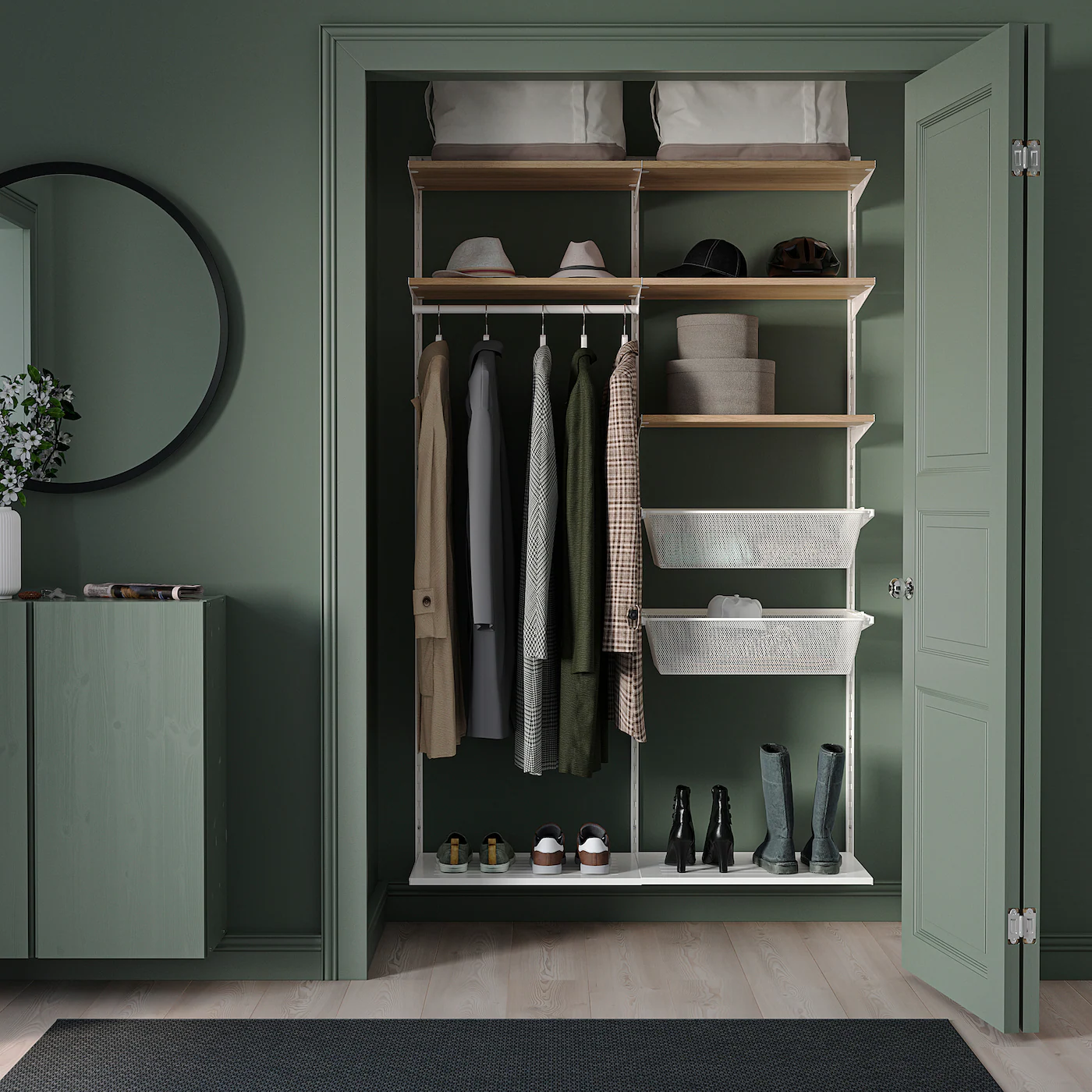 IKEA BOAXEL Wardrobe Combination White/oak 49 1/8x15 3/4x79 " 5 IKEA BOAXEL Wardrobe Combination White/oak 49 1/8x15 3/4x79 " - Image 3