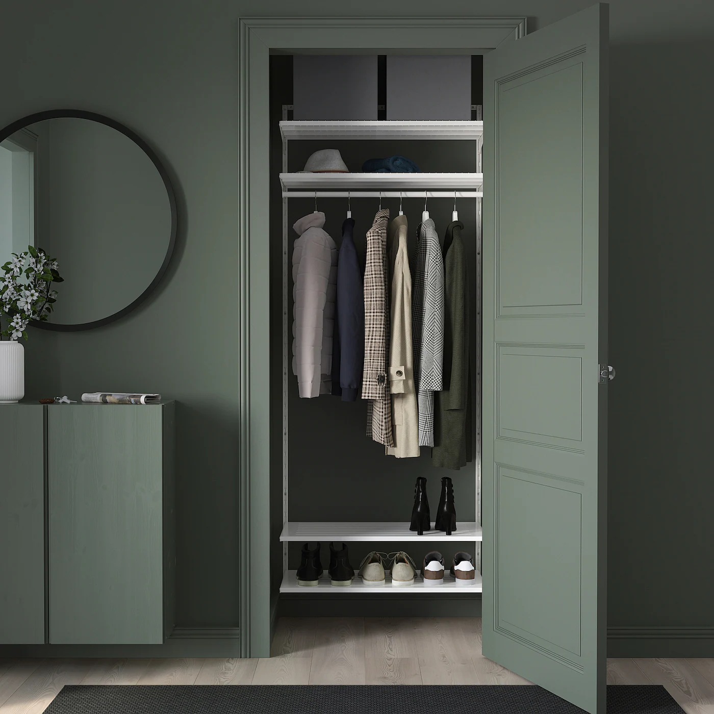 IKEA BOAXEL Wardrobe Combination White 32 1/4x15 3/4x79 " 5 IKEA BOAXEL Wardrobe Combination White 32 1/4x15 3/4x79 " - Image 3