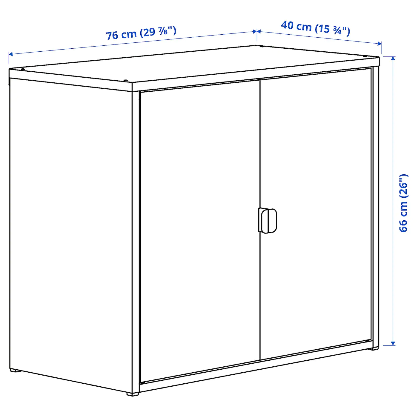 IKEA BROR Cabinet With 2 Doors White 29 7/8x15 3/4x26 " 5 IKEA BROR Cabinet With 2 Doors White 29 7/8x15 3/4x26 " - Image 3