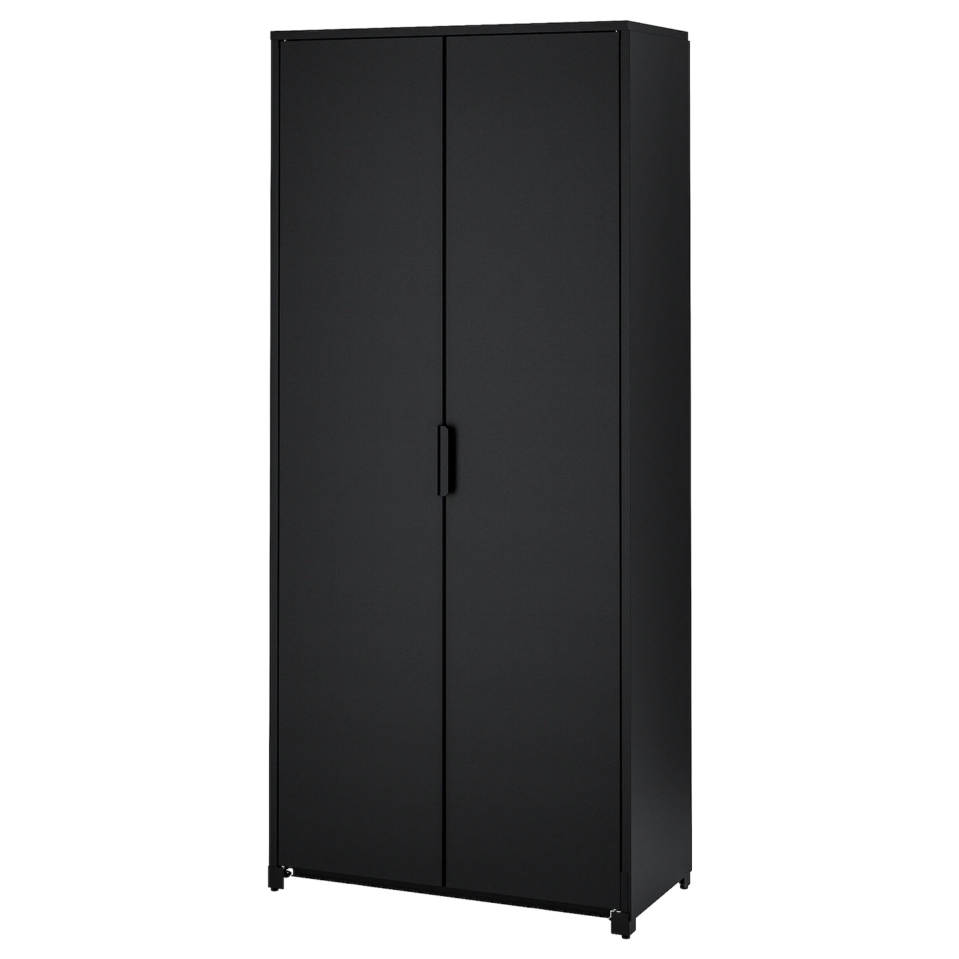 IKEA BROR Cabinet With Doors Black 33 1/2x15 3/4x75 1/4 "