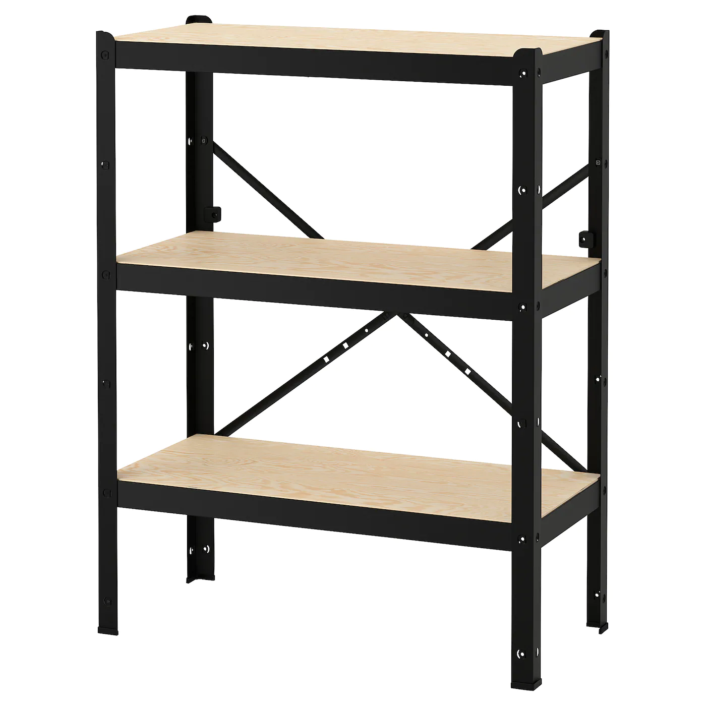 IKEA BROR Shelving Unit Black/wood 33 1/2x15 3/4x43 1/4 " -Ikea Storage solution systems Sales bror shelving unit black wood 0612490 pe688404 s5