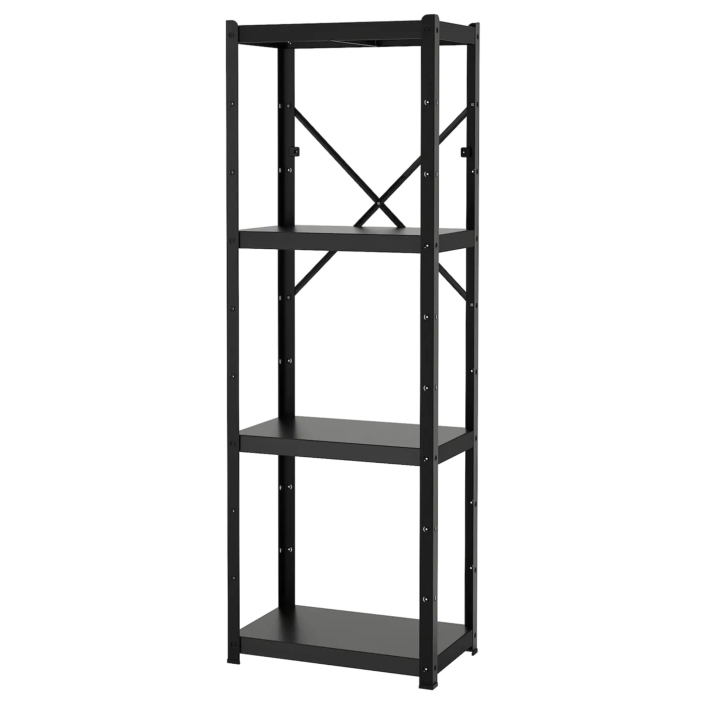 IKEA BROR Shelving Unit Black 25 5/8x15 3/4x74 3/4 " 2 IKEA BROR Shelving Unit Black 25 5/8x15 3/4x74 3/4 " -Ikea Storage solution systems Sales bror shelving unit black 0612516 pe688378 s5