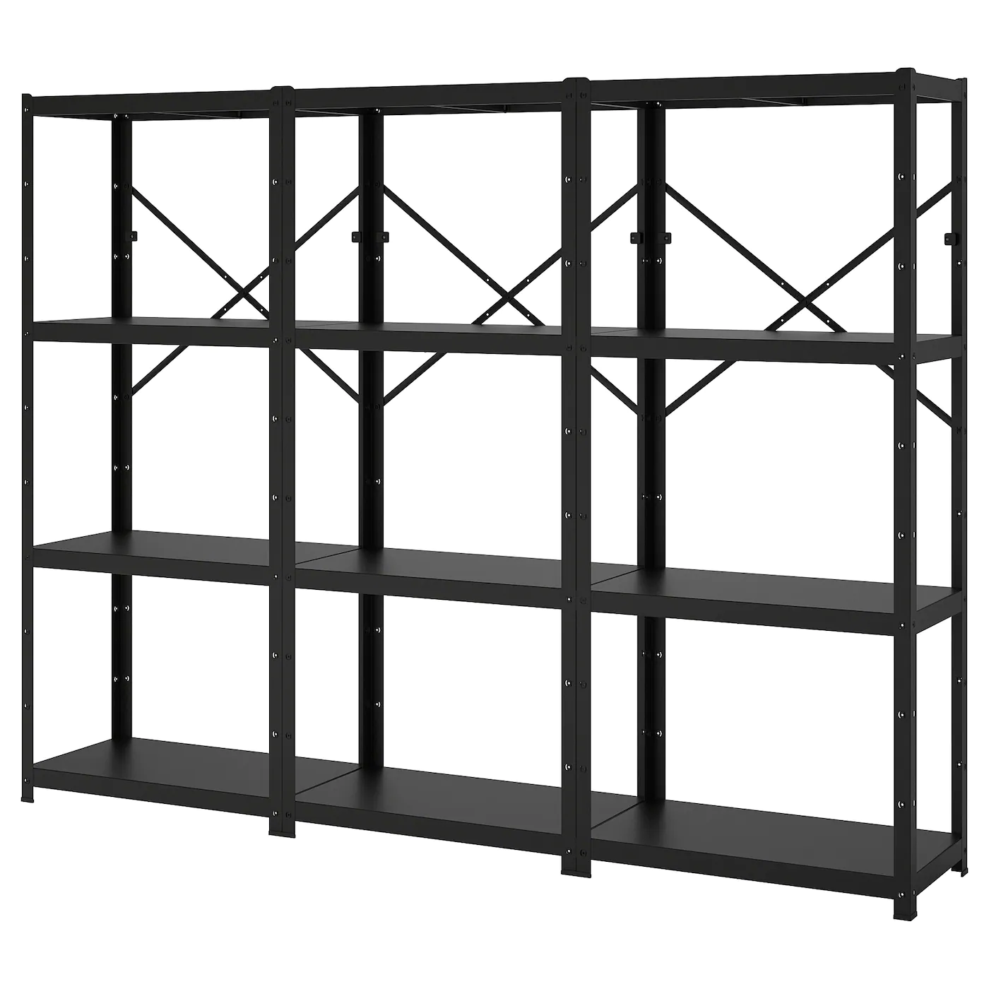 IKEA BROR Shelving Unit Black 100x15 3/4x74 3/4 "
