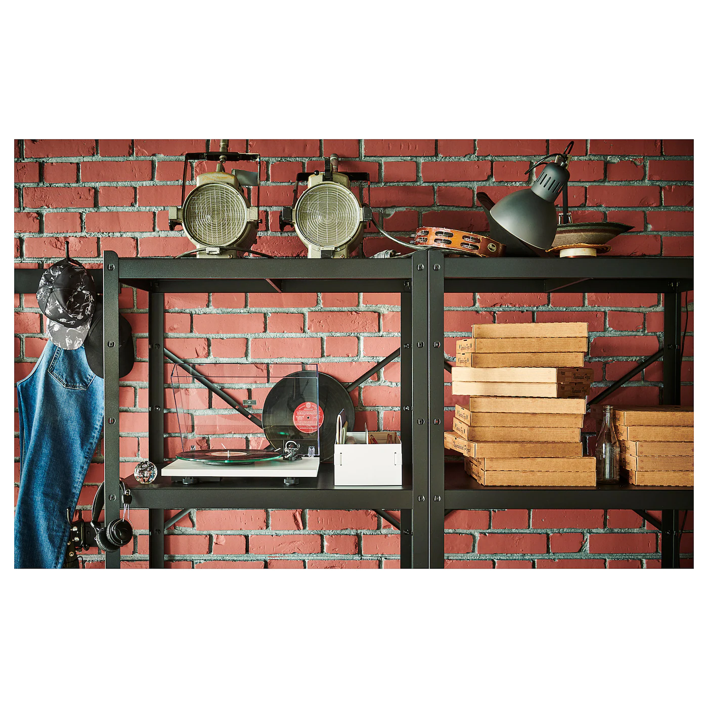 IKEA BROR Shelving Unit Black 100x15 3/4x74 3/4 " 6 IKEA BROR Shelving Unit Black 100x15 3/4x74 3/4 " - Image 4