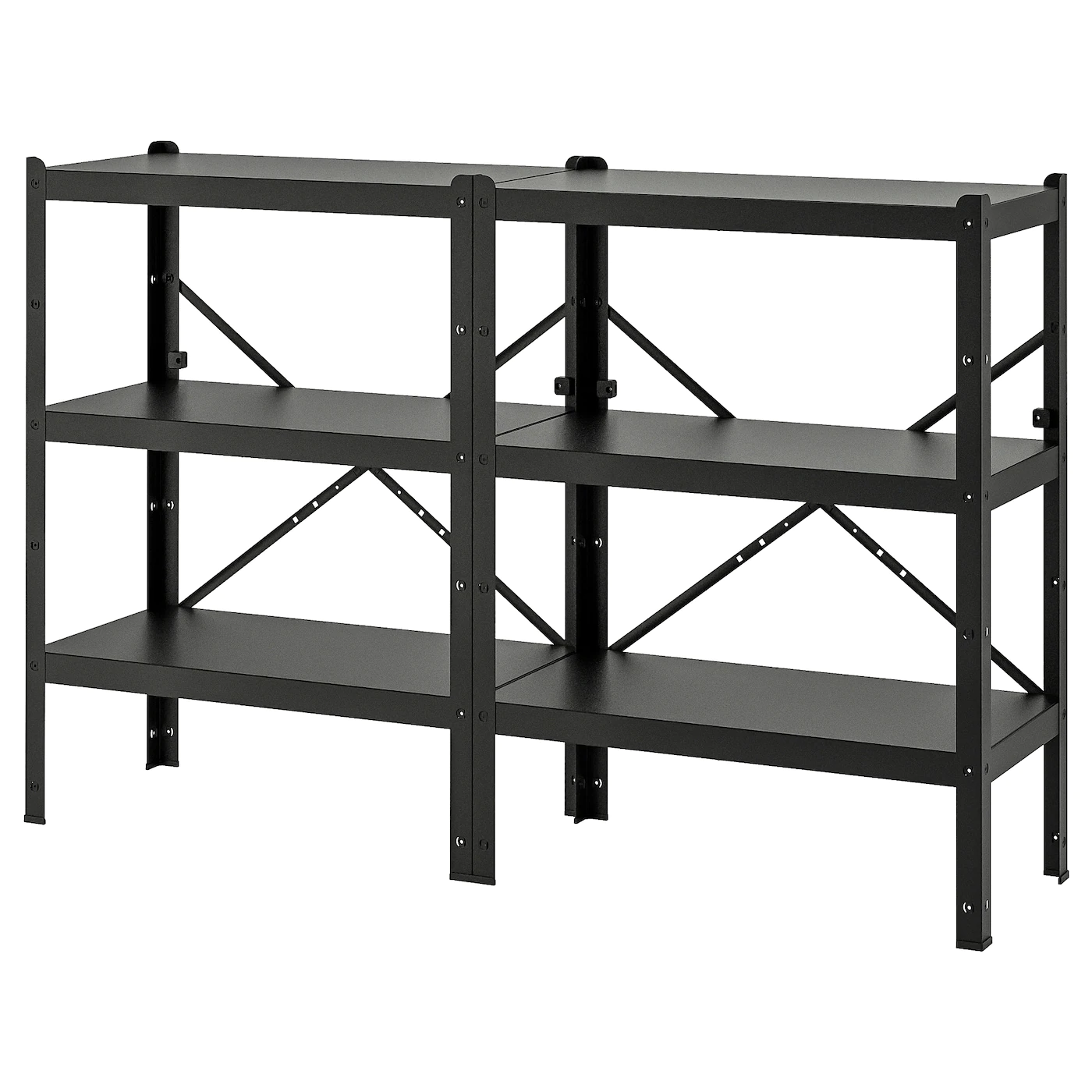 IKEA BROR Shelving Unit Black 66 7/8x15 3/4x43 1/4 "