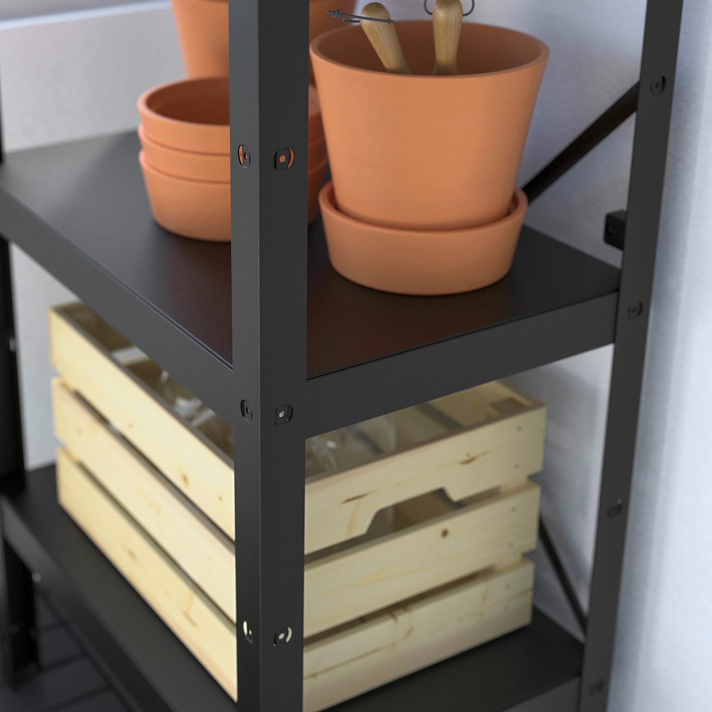 IKEA BROR Shelving Unit Black 25 5/8x15 3/4x43 1/4 " 6 IKEA BROR Shelving Unit Black 25 5/8x15 3/4x43 1/4 " - Image 4
