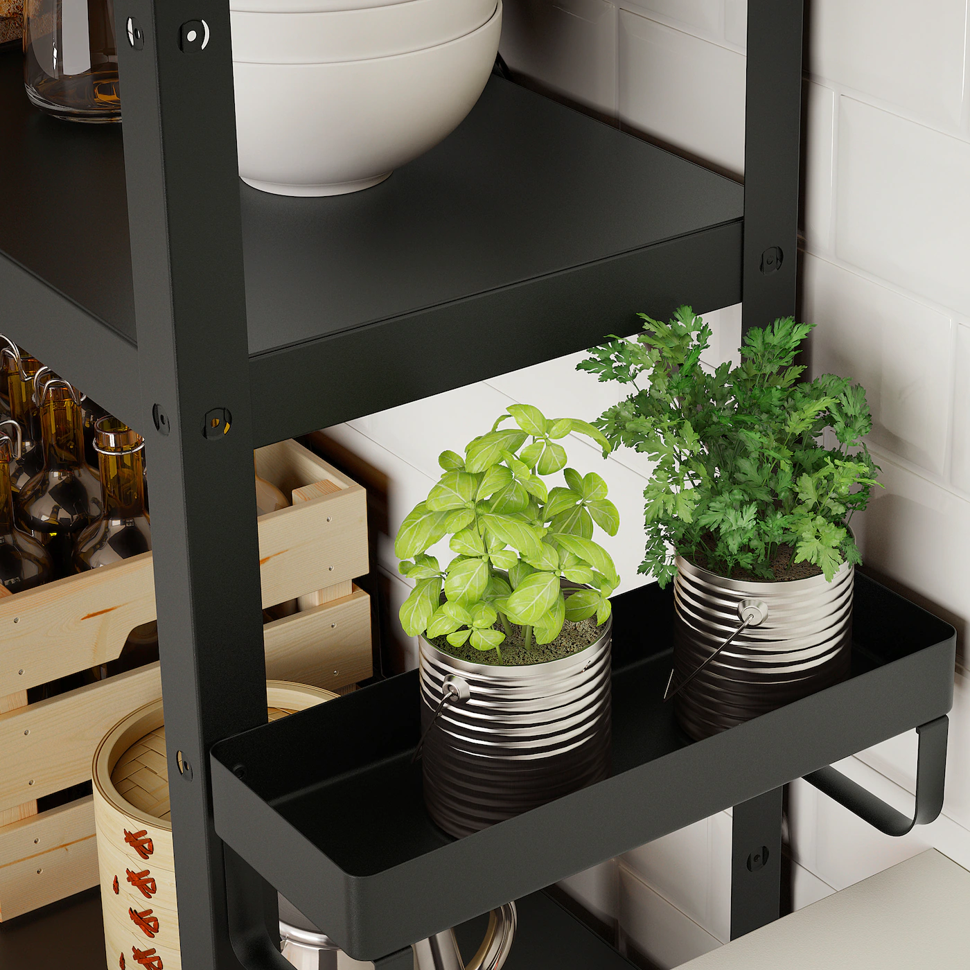 IKEA BROR Shelving Unit Black 33 1/2x15 3/4x74 3/4 " 5 IKEA BROR Shelving Unit Black 33 1/2x15 3/4x74 3/4 " - Image 3