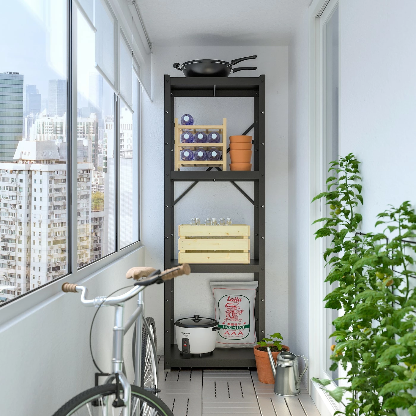 IKEA BROR Shelving Unit Black 25 5/8x15 3/4x74 3/4 " 4 IKEA BROR Shelving Unit Black 25 5/8x15 3/4x74 3/4 " - Image 2