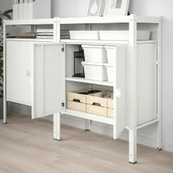 IKEA BROR Shelving Unit With Cabinets White 66 7/8x15 3/4x43 1/4 " 7 IKEA BROR Shelving Unit With Cabinets White 66 7/8x15 3/4x43 1/4 " -Ikea Storage solution systems Sales bror shelving unit with cabinets white 0730179 pe737426 s5