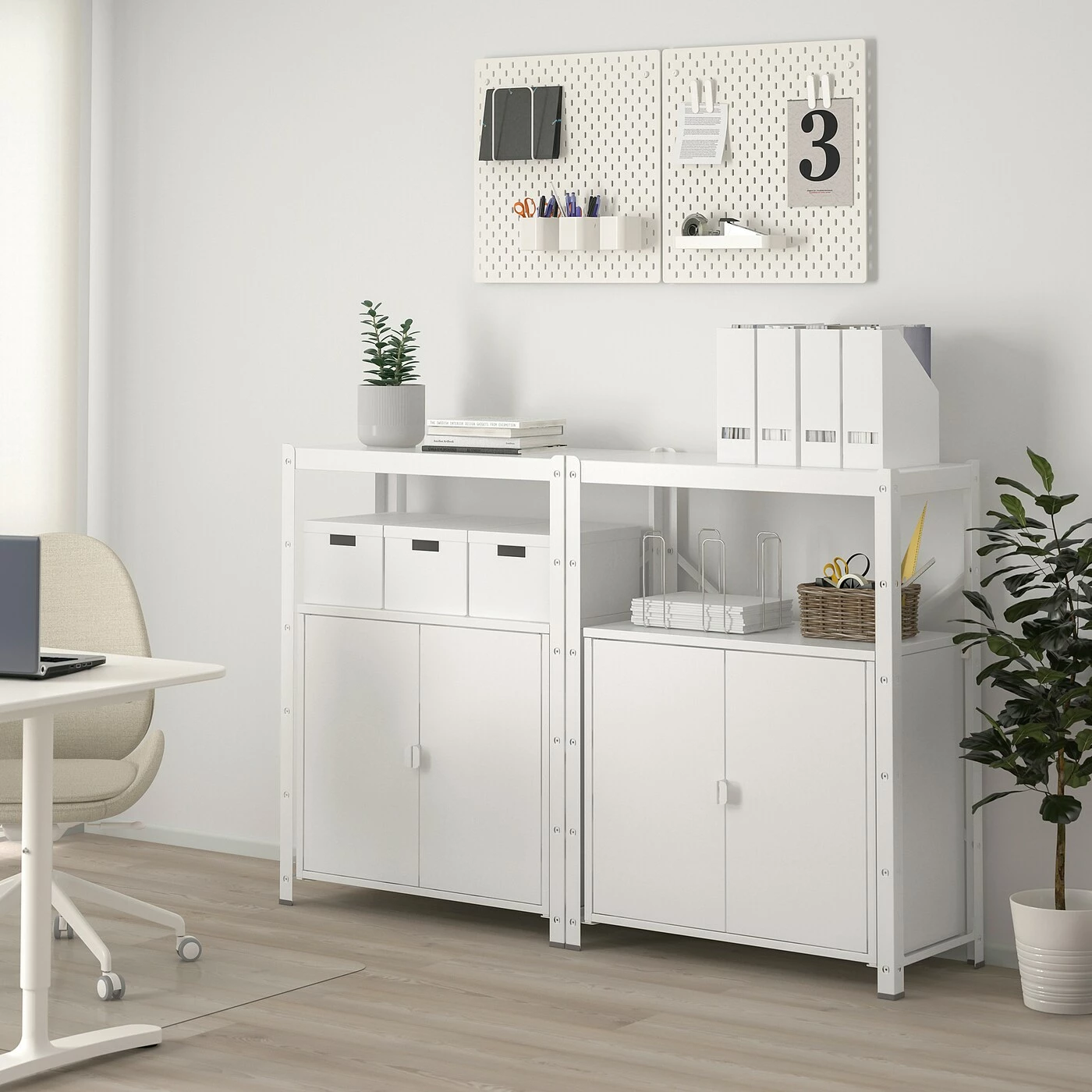 IKEA BROR Shelving Unit With Cabinets White 66 7/8x15 3/4x43 1/4 " 5 IKEA BROR Shelving Unit With Cabinets White 66 7/8x15 3/4x43 1/4 " - Image 3