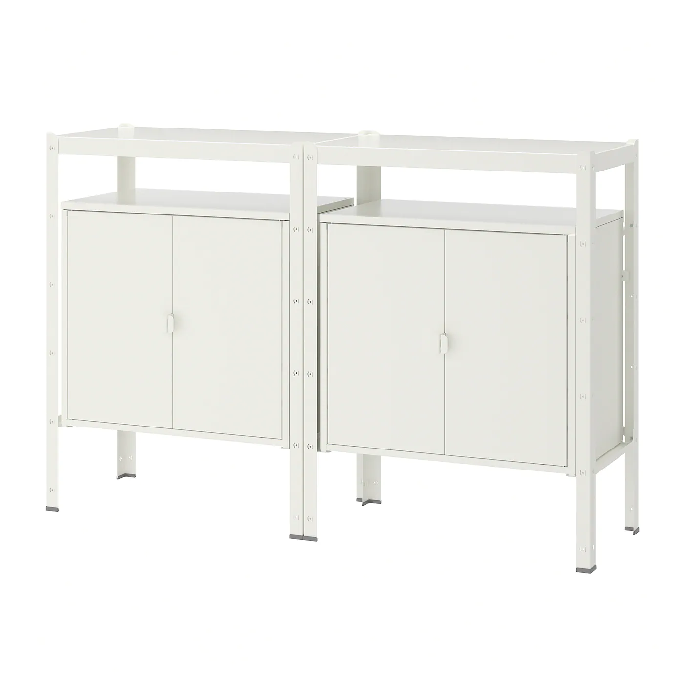 IKEA BROR Shelving Unit With Cabinets White 66 7/8x15 3/4x43 1/4 " 1 IKEA BROR Shelving Unit With Cabinets White 66 7/8x15 3/4x43 1/4 " -Ikea Storage solution systems Sales bror shelving unit with cabinets white 0730181 pe737428 s5