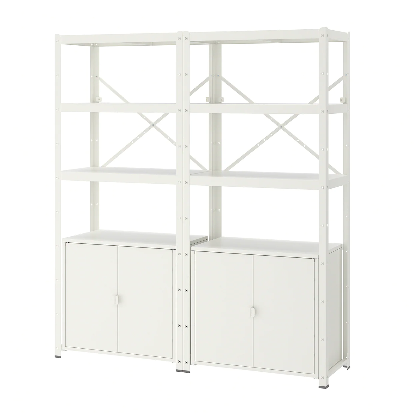 IKEA BROR Shelving Unit With Cabinets White 66 7/8x15 3/4x74 3/4 " 1 IKEA BROR Shelving Unit With Cabinets White 66 7/8x15 3/4x74 3/4 " -Ikea Storage solution systems Sales bror shelving unit with cabinets white 0730182 pe737440 s5