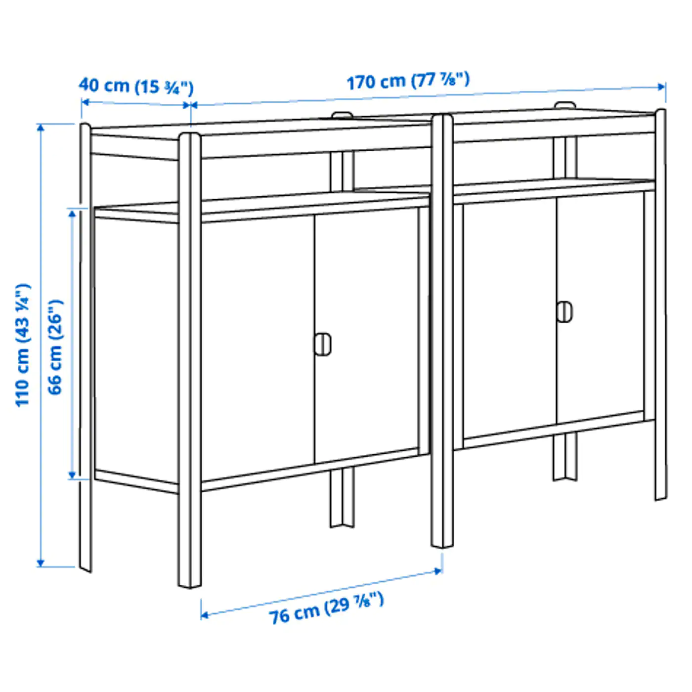 IKEA BROR Shelving Unit With Cabinets White 66 7/8x15 3/4x43 1/4 " 6 IKEA BROR Shelving Unit With Cabinets White 66 7/8x15 3/4x43 1/4 " - Image 4