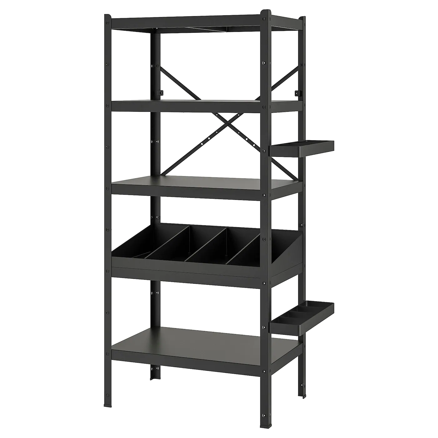 IKEA BROR Shelving Unit With Clothes Rails Black 33 1/2x21 5/8x74 3/4 " -Ikea Storage solution systems Sales bror shelving unit with clothes rails black 0762722 pe752176 s5