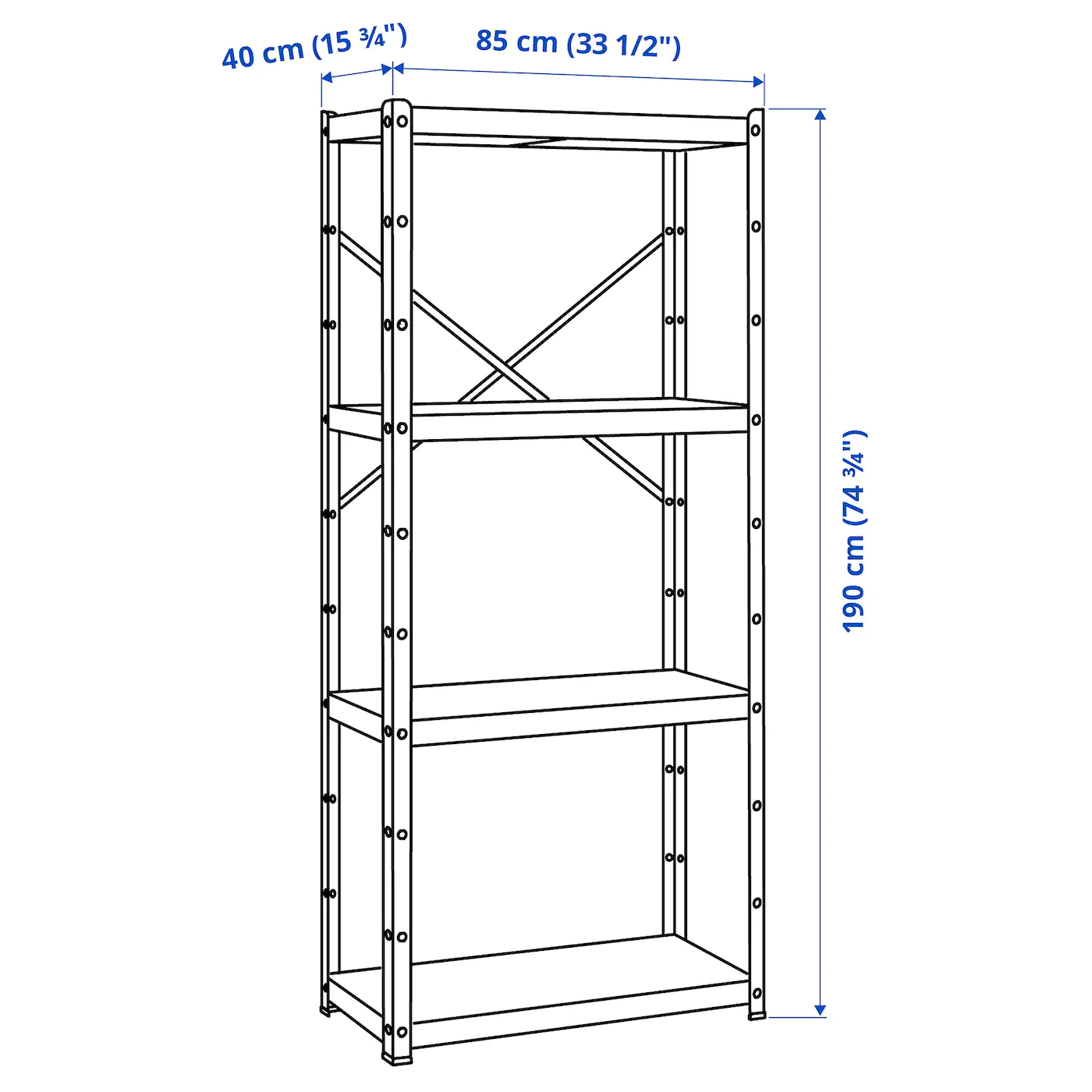 IKEA BROR Shelving Unit 33 1/2x15 3/4x74 3/4 " 9 IKEA BROR Shelving Unit 33 1/2x15 3/4x74 3/4 " - Image 7