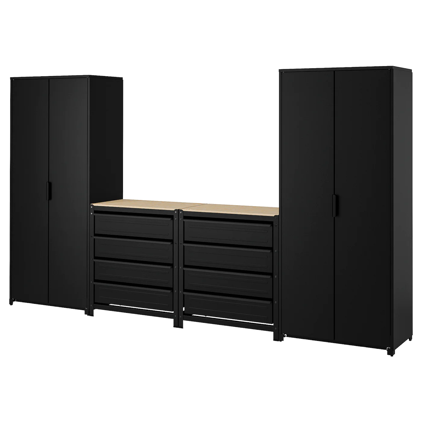 IKEA BROR Storage Combo W/cabinet+workbench Black/pine Plywood 133 7/8x15 3/4x75 1/4 " 1 IKEA BROR Storage Combo W/cabinet+workbench Black/pine Plywood 133 7/8x15 3/4x75 1/4 " -Ikea Storage solution systems Sales bror storage combo w cabinet workbench black pine plywood 1042711 pe841547 s5