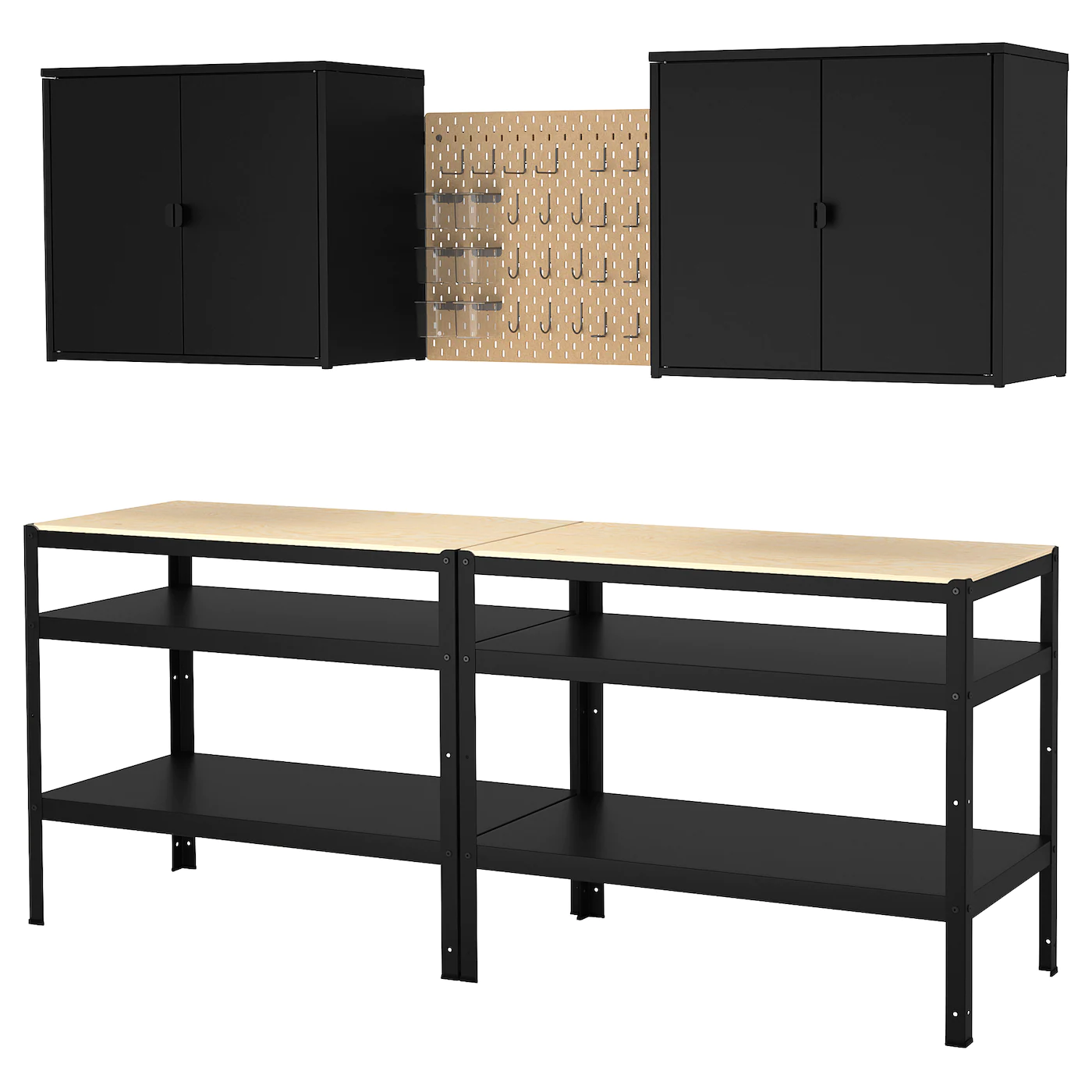 IKEA BROR Storage Combo W/cabinet+workbench 2 IKEA BROR Storage Combo W/cabinet+workbench -Ikea Storage solution systems Sales bror storage combo w cabinet workbench 0618241 pe688431 s5