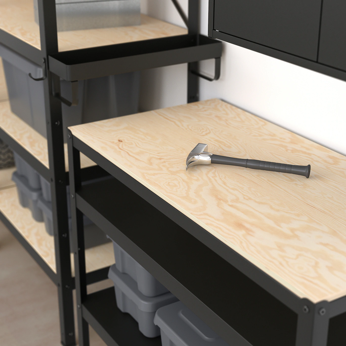 IKEA BROR Storage Unit W/cabinet+workbench 5 IKEA BROR Storage Unit W/cabinet+workbench - Image 3