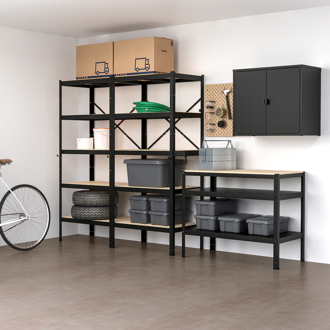 IKEA BROR Storage Unit W/cabinet+workbench 2 IKEA BROR Storage Unit W/cabinet+workbench -Ikea Storage solution systems Sales bror storage unit w cabinet workbench 0910486 pe688428 s5