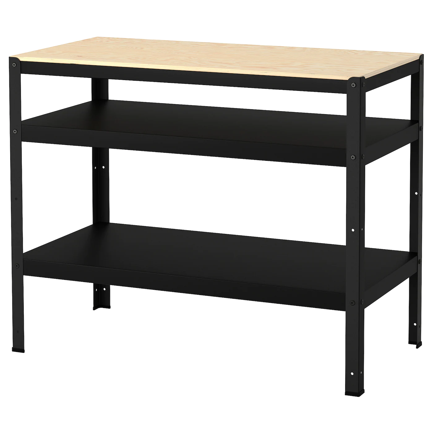 IKEA BROR Work Bench Black/pine Plywood 43 1/4x21 5/8 "