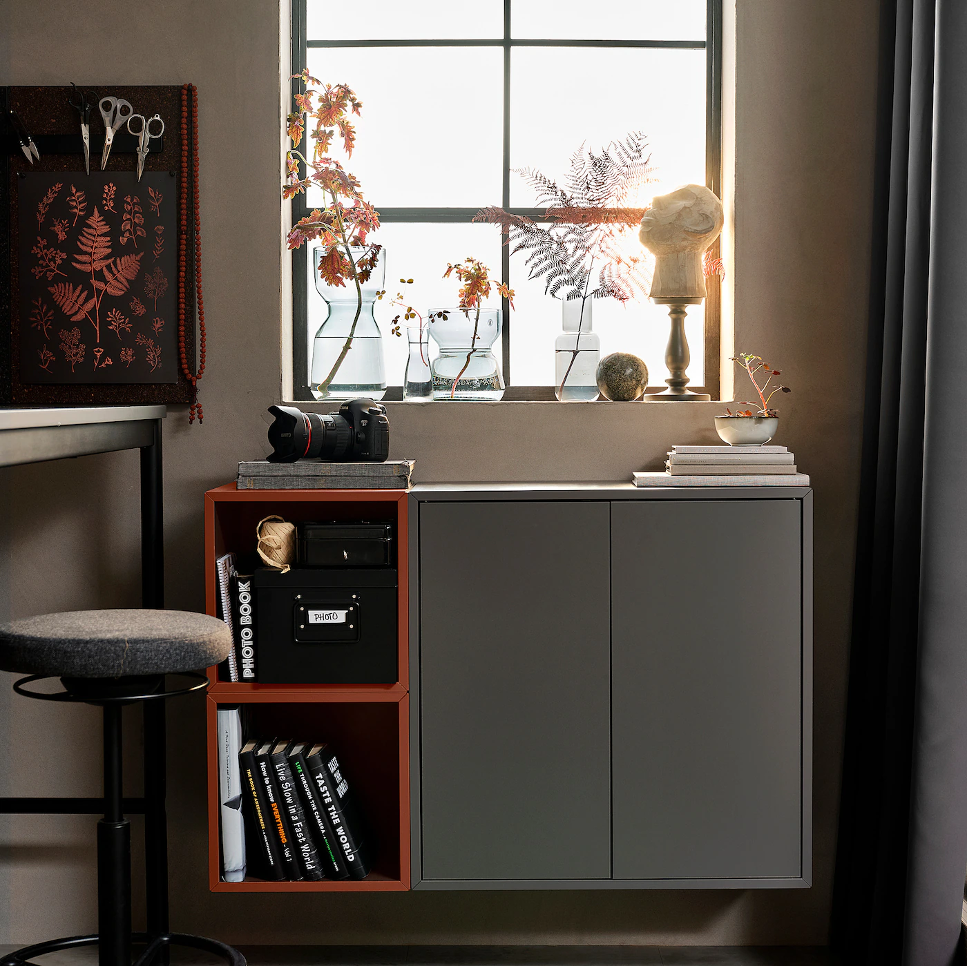 IKEA EKET Cabinet Redbrown 13 3/4x13 3/4x13 3/4 " 7 IKEA EKET Cabinet Redbrown 13 3/4x13 3/4x13 3/4 " - Image 5