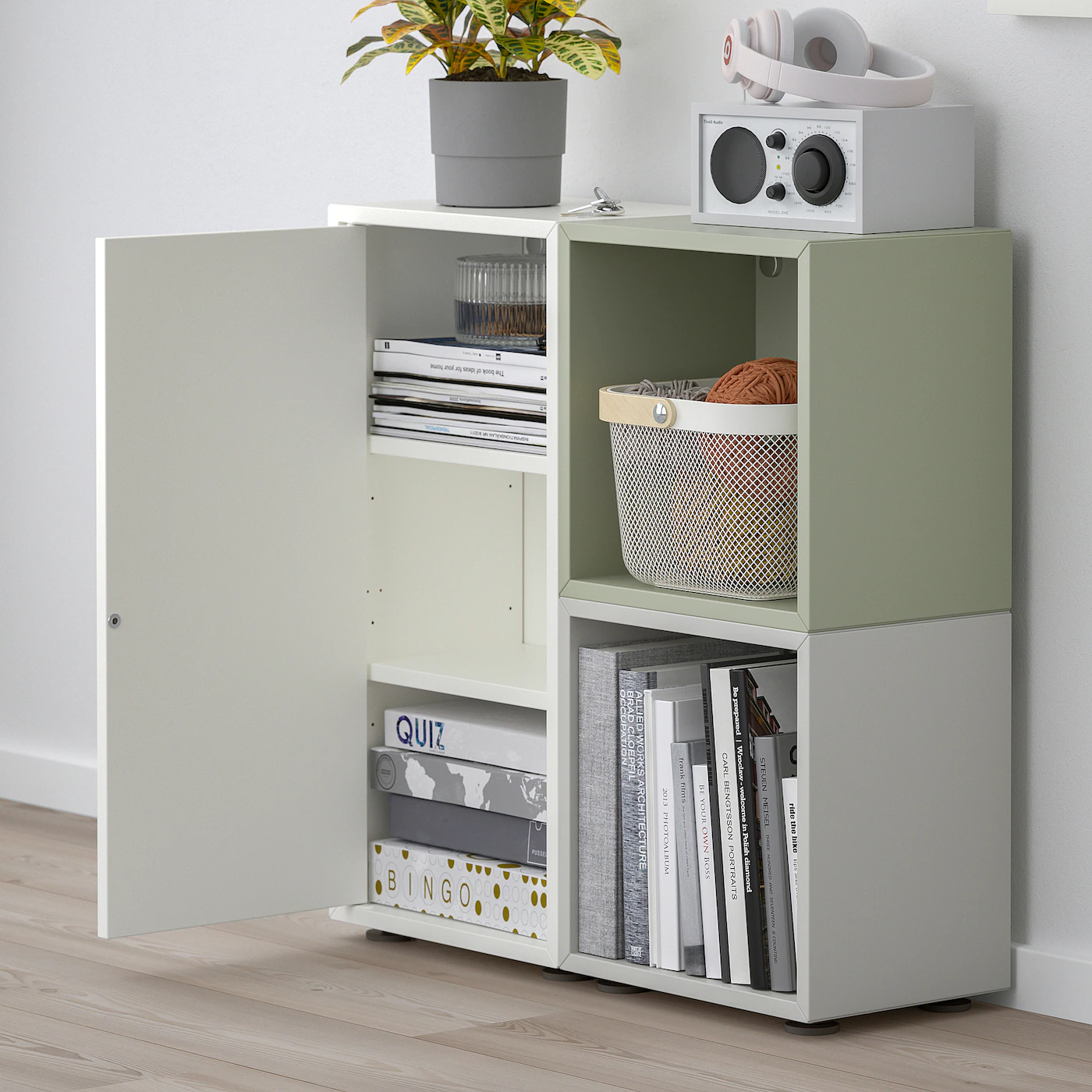 IKEA EKET Storage Combination With Feet White/gray/light Green 27 1/2x9 7/8x28 3/8 " 5 IKEA EKET Storage Combination With Feet White/gray/light Green 27 1/2x9 7/8x28 3/8 " - Image 3