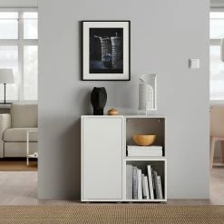 IKEA EKET Storage Combination With Feet White/gray 27 1/2x9 7/8x28 3/8 " -Ikea Storage solution systems Sales eket storage combination with feet white gray 1038932 pe840078 s5