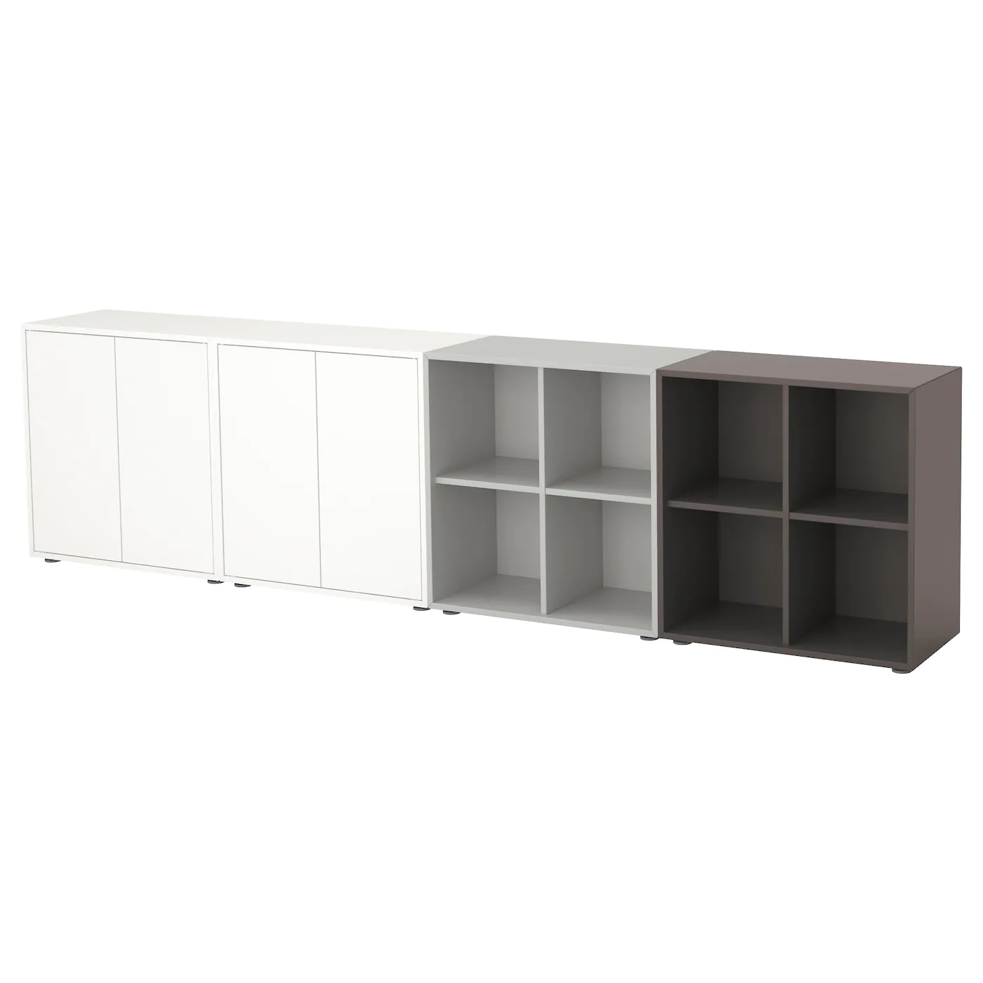 IKEA EKET Storage Combination With Feet White/light Gray/dark Gray 110 1/4x13 3/4x28 3/8 "