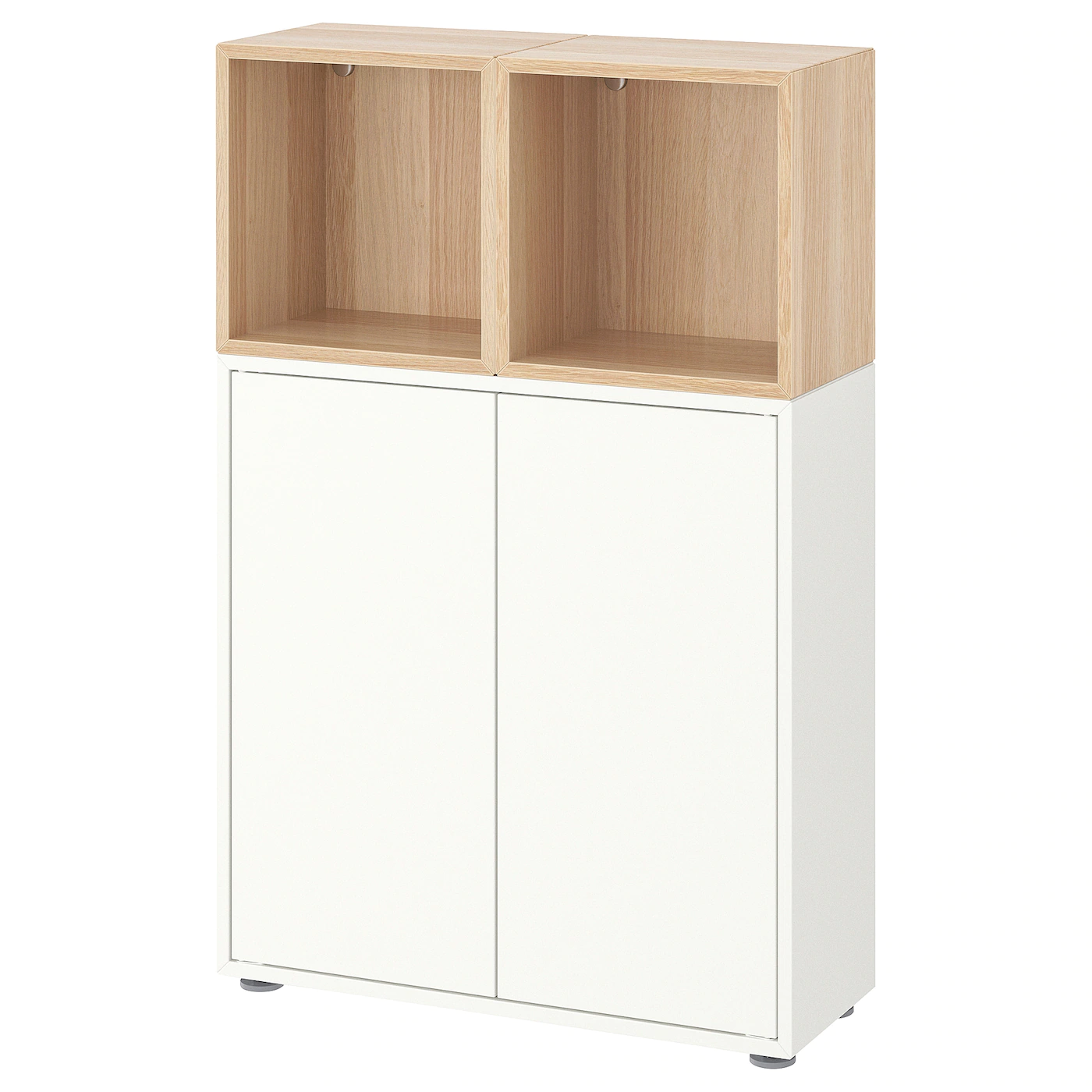 IKEA EKET Storage Combination With Feet White/white Stained Oak Effect 27 1/2x9 7/8x42 1/8 "