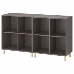 IKEA EKET Storage Combination With Legs White Stained Oak Effect 55 1/8x13 3/4x31 1/2 " -Ikea Storage solution systems Sales eket storage combination with legs dark gray wood 0915197 pe784640 s5 3