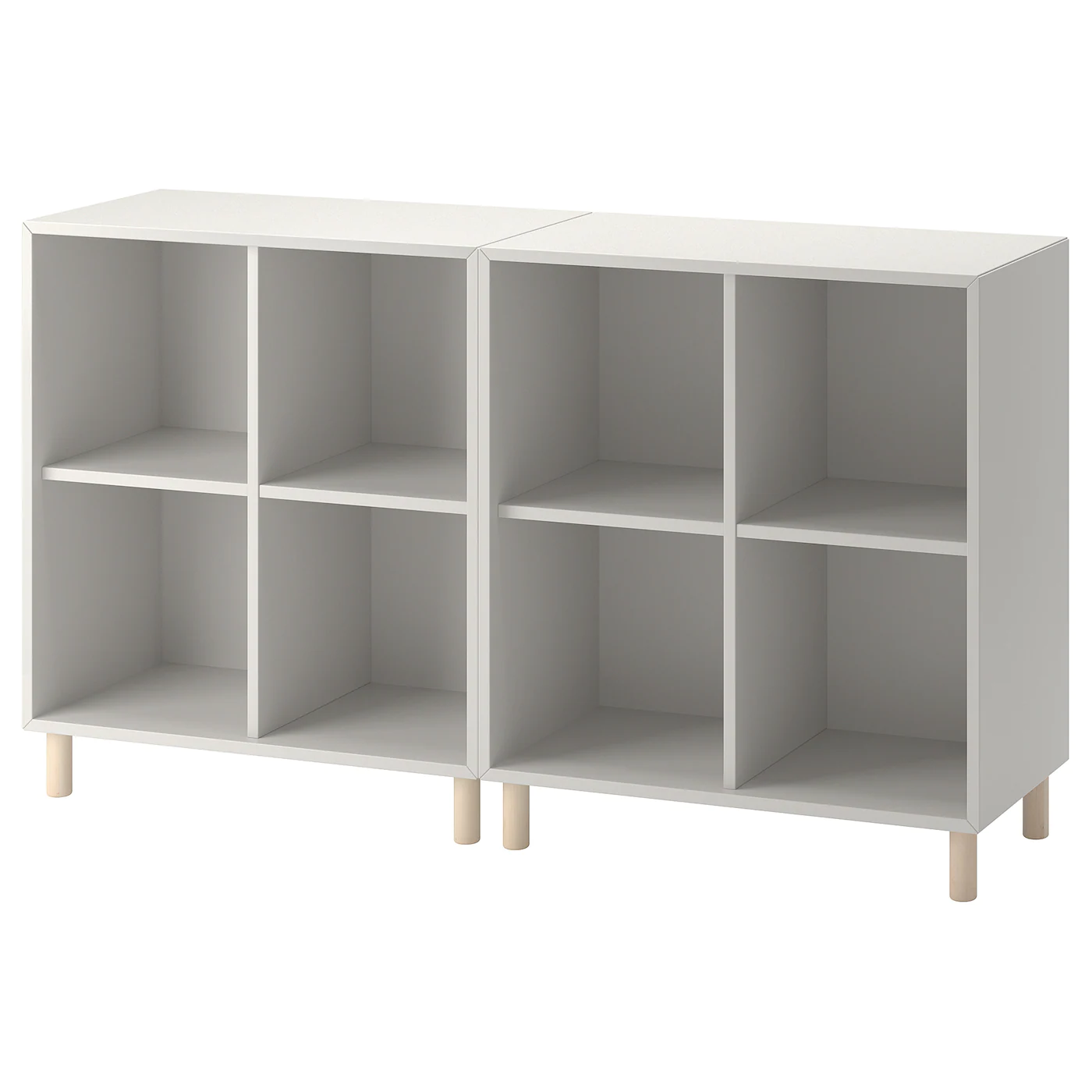 IKEA EKET Storage Combination With Legs Light Gray/wood 55 1/8x13 3/4x31 1/2 "
