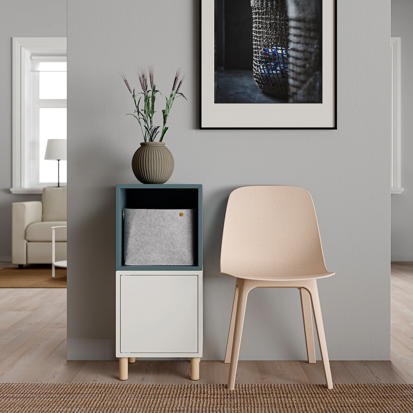 IKEA EKET Storage Combination With Legs White Grayturquoise/wood 13 3/4x13 3/4x31 1/2 " 7 IKEA EKET Storage Combination With Legs White Grayturquoise/wood 13 3/4x13 3/4x31 1/2 " - Image 5