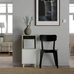 IKEA EKET Storage Combination With Legs White Light Green/wood 13 3/4x13 3/4x31 1/2 " -Ikea Storage solution systems Sales eket storage combination with legs white light green wood 1038938 pe840072 s5