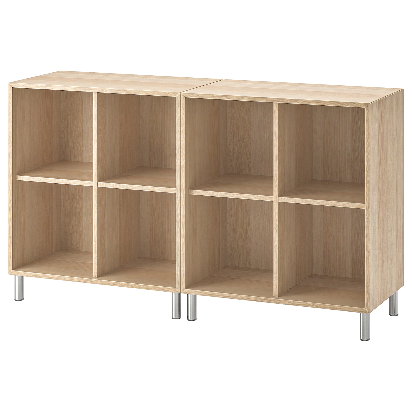 IKEA EKET Storage Combination With Legs White Stained Oak Effect 55 1/8x13 3/4x31 1/2 "