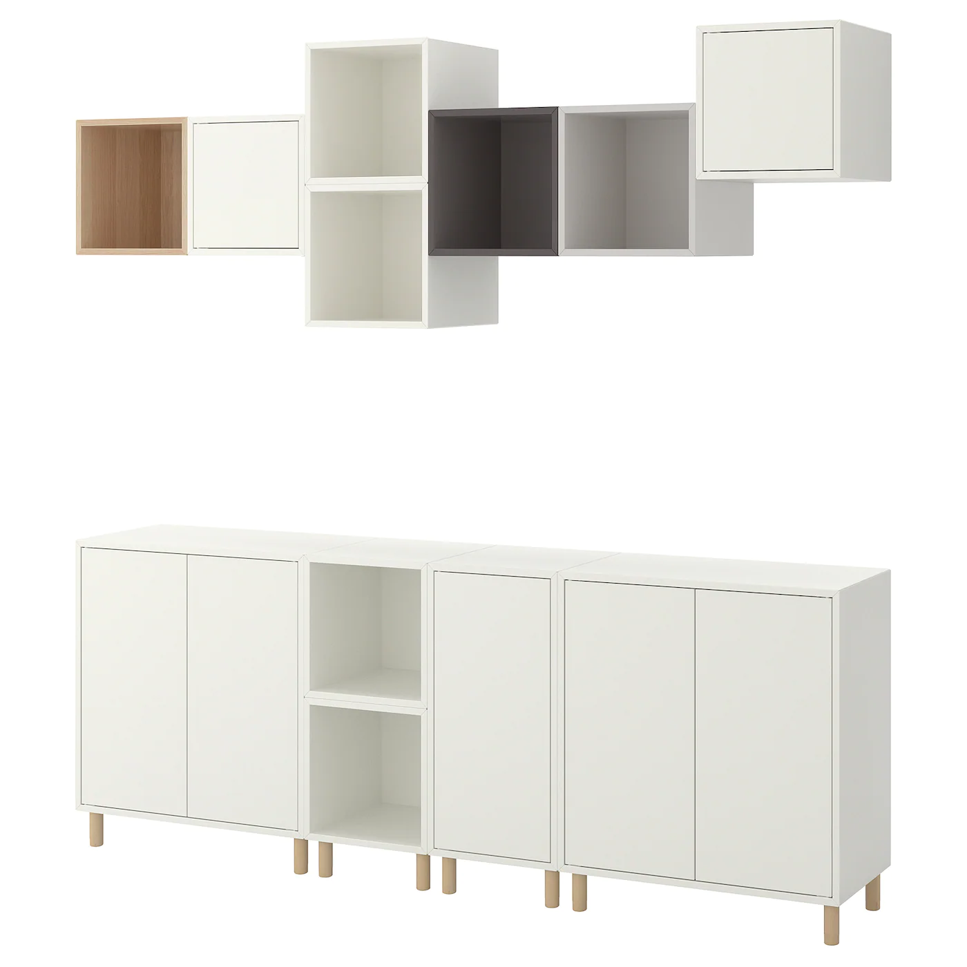 IKEA EKET Storage Combination With Legs White/light Gray 82 5/8x13 3/4x82 5/8 " 7 IKEA EKET Storage Combination With Legs White/light Gray 82 5/8x13 3/4x82 5/8 " - Image 5