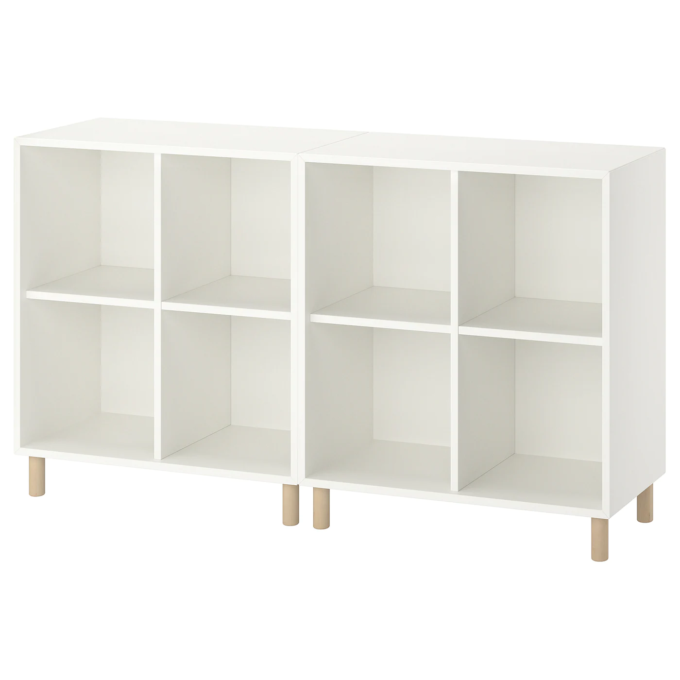 IKEA EKET Storage Combination With Legs White/wood 55 1/8x13 3/4x31 1/2 "